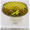 Image 1 : DEPRESSION GLASS OLIVE GREEN COMPOTE