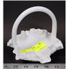 Image 1 : MILKGLASS HOBNAIL BRIDAL BASKET