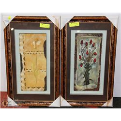LOT OF TWO FRAMED MATCHING STYLE 3D ART PIECES