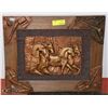 Image 1 : WOOD FRAMED 3D HORSE ART WALL HANGING