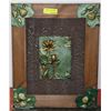 Image 1 : WOOD FRAMED 3D FLOWER ART WALL HANGING