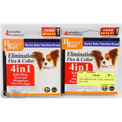 TWO HARLEY 4 IN 1 FLEA  AND TICK COLLARS