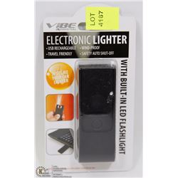 NEW ELECTRONIC LIGHTER WITH BUILT IN LED FLASHLIGHT