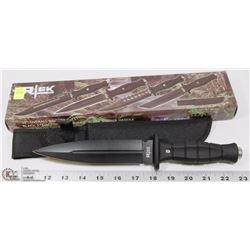 NEW BLACK STAINLESS STEEL BLADE WITH NYLON SHEATH