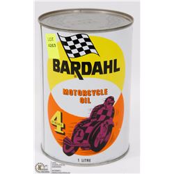 VINTAGE BARDAHL MOTORCYCLE OIL 1 LITRE TIN
