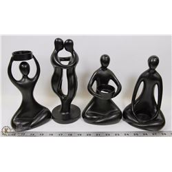 FLAT OF 4 HOME DÉCOR STATUES