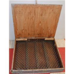 OPEN FIRE CAMPING WOOD GRILL WITH STORAGE BOX