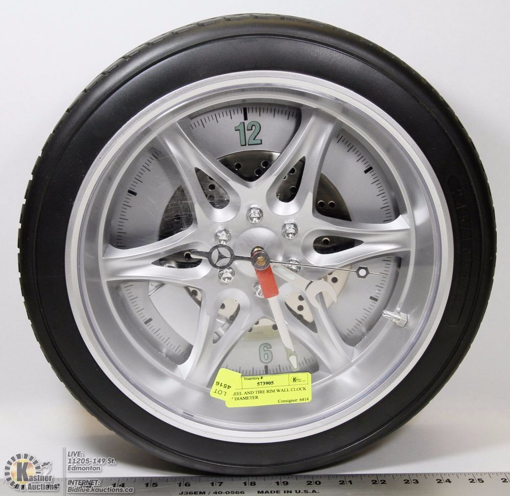 Wheel And Tire Rim Wall Clock 14 Diameter Wheel And Tire Rim Wall Clock 14 Diameter