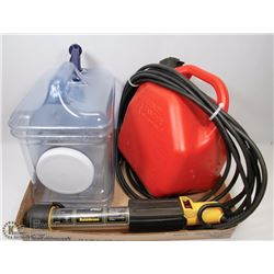 LOT OF 2 GAL PORTABLE WATER CONTAINER, GAS JERRY