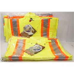 LOT OF 4 PIONEER WATERPROOF HI VIZ JACKETS