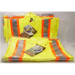 LOT OF 4 PIONEER WATERPROOF HI VIZ JACKETS