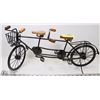 Image 1 : LARGE DOUBLE SEATER IRON BIKE DECOR