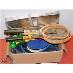 OUTDOOR LOT INCL QUEEN SIZE AIR MATTRESS WITH PUMP