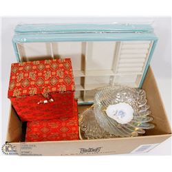 NEW JEWELRY TRAYS , BOXES AND TRINKET HOLDERS