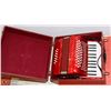 Image 1 : ABC RED ACCORDION WITH HARD CASE