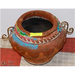 ORANGE MEXICAN POT 12"X12"