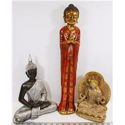 LOT OF 3 BUDDHA FIGURES