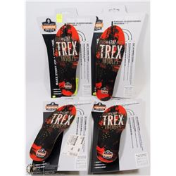 LOT OF ERGODYNE TREX INSOLES INCL 3 MENS 5-6/WMNS