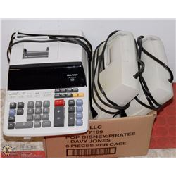 BOX OF 3 SHARP OFFICE CALCULATORS
