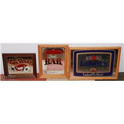 BOX OF 3 BAR MIRRORS