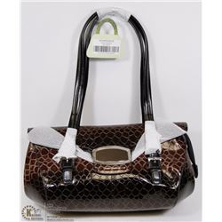 NEW BLACK/ BROWN SNAKESKIN STYLE PURSE