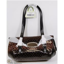 NEW BLACK/ BROWN SNAKESKIN STYLE PURSE