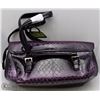 Image 1 : NEW PURPLE SNAKESKIN STYLE HANDBAG WITH