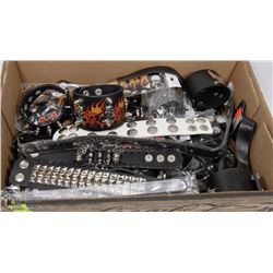 FLAT OF ASSORTED BIKER WRIST BANDS