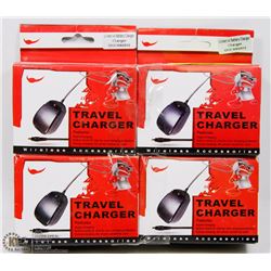 LOT OF 4 UNIVERSAL WIRELESS TRAVEL CHARGERS