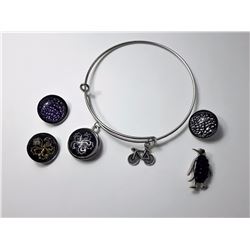 #6 - CHUNK STYLE BANGLE BRACELET WITH CHARMS