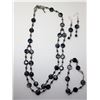 Image 1 : #4 - GREY/BLACK ABALONE SUITE OF JEWELRY