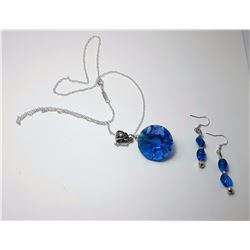 #8 - LONDON  BLUE TOPAZ COLOR ROUND CRYSTAL