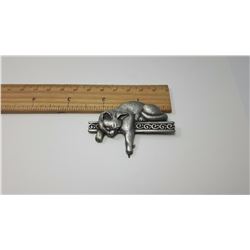 #20 - PEWTER SLEEPING CAT BROOCH
