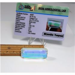 #18 - OCTAGON CUT LAB CREATED MYSTIC TOPAZ
