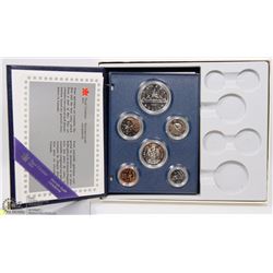 1987 CANADIAN 6 COIN SPECIMEN SET WITH COA