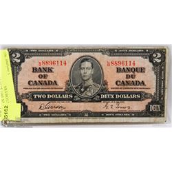 CANADIAN 1937 $2.00 BILL - GORDON/TOWERS