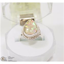 #29-AUSTRALIAN TRIPLE OPAL GEMSTONE RING