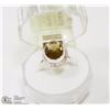Image 1 : #33-SMOKY TOPAZ GEMSTONE RING