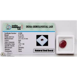#17-NATURAL RED RUBY GEMSTONE 6.75CTS