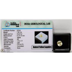 #19-NATURAL YELLOW SAPPHIRE 7.95CTS