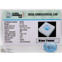 #18-BLUE TOPAZ GEMSTONES 17CTS
