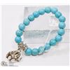 Image 1 : #2-BLUE TURQUOISE BRACELET 7.5"