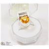 Image 1 : #41-LEMON TOPAZ GEMSTONE RING