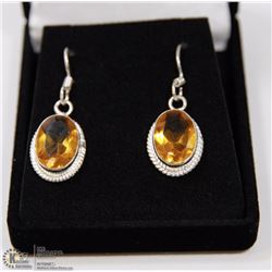 #39-LEMON TOPAZ GEMSTONE EARRINGS