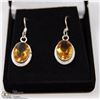Image 1 : #39-LEMON TOPAZ GEMSTONE EARRINGS