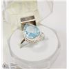 Image 1 : #37-BLUE TOPAZ GEMSTONE RING