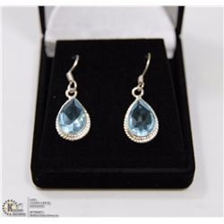 #36-BLUE TOPAZ GEMSTONE EARRINGS