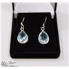 Image 1 : #36-BLUE TOPAZ GEMSTONE EARRINGS