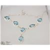 Image 1 : #34-BLUE TOPAZ GEMSTONE NECKLACE