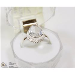 #24- WHITE TOPAZ  GEMSTONE RING